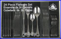 Disney Theme Park Exclusive Mickey Icon 24 Piece Flatware Set Silver