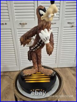 Disney Theme Park Goofy Chewbacca Figurine Limited Edition Light-Up Base