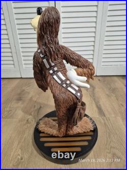 Disney Theme Park Goofy Chewbacca Figurine Limited Edition Light-Up Base