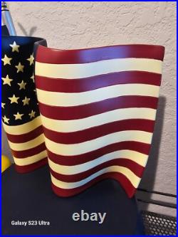 Disney Theme Park Mickey Mouse With Flag Big Fig American Disneyana