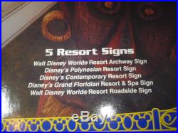 Disney Theme Park Monorail Accessories Polynesian Signs MIB Unopened