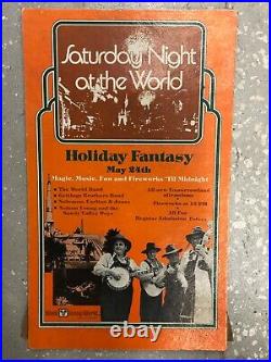 Disney Theme Park Saturday Night Holiday Fantasy Cardboard 1970's Display Stand