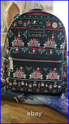 Disney Theme Parks 2020 Loungefly Mickey Mouse Christmas Sweater Mini Backpack