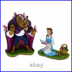 Disney Theme Parks Art Belle and The Beast 2 Figurine Set New with Box