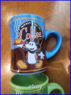 Disney Theme Parks Authentic Original Mickey And Minnie Really Swell Coffee Mugs