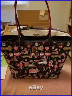 Disney Theme Parks Dooney and Bourke 2018 Christmas Holiday Tote Bag Purse New