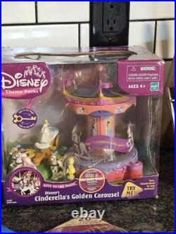 Disney Theme Parks Keys To The Magic Lot Set Small World Cinderella Play Mat Vtg