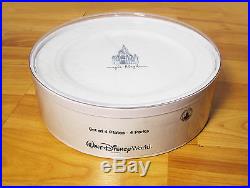 Disney Theme Parks Retired Dinner Plate Set of 4 Magic Kingdom Epcot MGM NEW