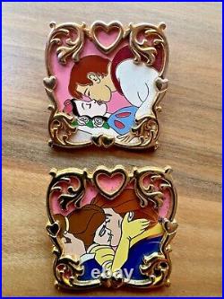 Disney Theme Parks The Kiss Sleeping Beauty, Ariel, Jazmine, Snow Princess Pin