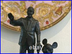 Disney Theme Parks Walt Disney and Mickey Mouse Bronze Statue