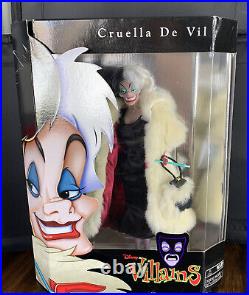 Disney Villains Cruella De Vil Doll Theme Park Exclusive 88010 New