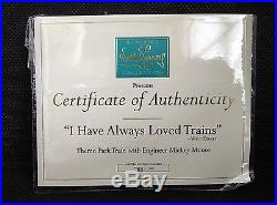 Disney WDCC I have always loved trains Theme Park Train withEngineer Mickey