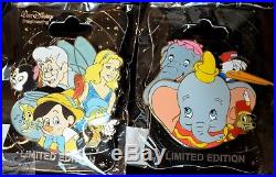 Disney WDI D23 Character Clusters Complete Set LE 250 All 6 Pins, Alice, Bambi
