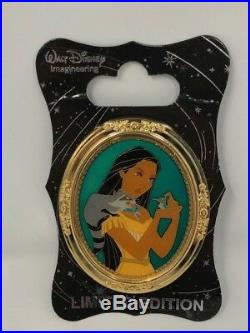 Disney WDI Gold Frame Princess LE 250 Pin Portrait Pocahontas Meeko