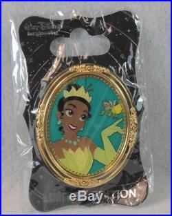 Disney WDI Gold Frame Princess LE 250 Pin Portrait Tiana and the Frog Naveen Ray