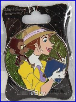 Disney WDI Imagineering LE 250 Pin Heroines Profile Tarzan Jane Porter Monkey