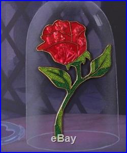 Disney WDI LE 150 Jumbo Pin Beauty and the Beast Rose 25th Anniversary
