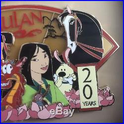Disney WDI LE 200 Mulan 20th Anniversary Jumbo Pin with box