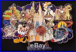 Disney WDW Four Park Super Jumbo Pin Collection (Magic Kingdom) LE