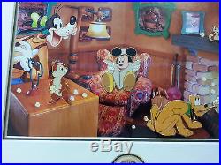 Disney WDW Mickey's Toontown Boys Night At Mickey's Framed pin Set LE75
