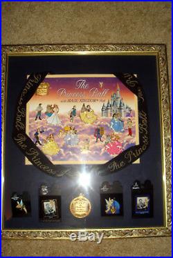 Disney WDW Princess Ball Event Set of 18 Mint Pins, Map, Frame, & Medallion WOW