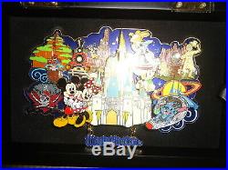 Disney Wdw Four Park Super Jumbo Collection Magic Kingdom Pin In Box Le 1000