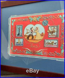 Disney Western Love Story LE 50 Framed Pin Set Chip & Dales Wild Wild West Pins