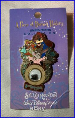 Disney World BANNED Splash Mountain Piece of History Brer Rabbit Fox Bear Pin