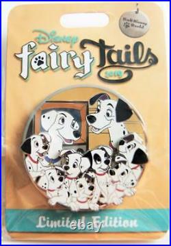 Disney World Fairy Tails 101 Dalmatians Pongo Perdita Mini Jumbo Pin Le 500