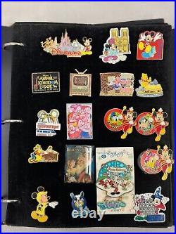 Disney World Pin Collection 2 Binders With 127 Pins Haunted Mansion Goofy & More