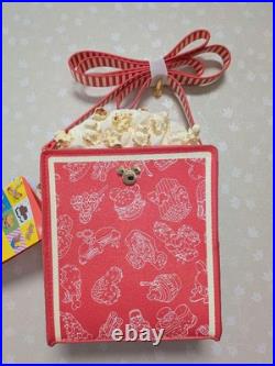 Disney World Popcorn Character Pink Leather Pouch with Ribbon Strap New Disney World Popcorn Character Pink Leather Pouch with Ribbon Strap New