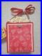 Disney World Popcorn Character Pink Leather Pouch with Ribbon Strap New