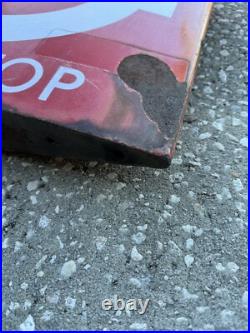 Disney World Theme Park Used Prop Hollywood Studios REQUEST BUS STOP Street Sign