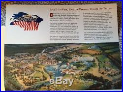Disney's America Theme Park Press Fold Out The park they didn't build VERY RARE