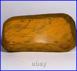 Disney's Animal Kingdom Theme Park Prop Wooden Carved Long Bowl