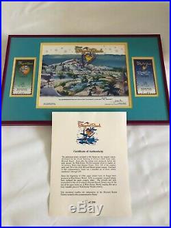 Disney's Blizzard Beach Framed Opening Day Authentic Paper Tickets