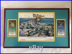 Disney's Blizzard Beach Framed Opening Day Authentic Paper Tickets