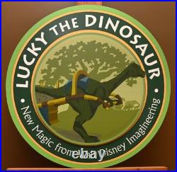 Disney's Lucky the Dinosaur 23 Inch Round Double Layer Theme Park Sign