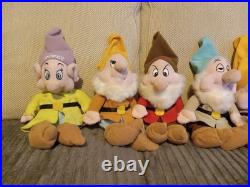 Disney's SNOW WHITE'S 7 DWARFS Lot (7) Beanie Plush Disney Theme Park Tags
