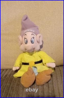 Disney's SNOW WHITE'S 7 DWARFS Lot (7) Beanie Plush Disney Theme Park Tags