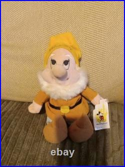Disney's SNOW WHITE'S 7 DWARFS Lot (7) Beanie Plush Disney Theme Park Tags