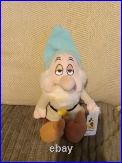 Disney's SNOW WHITE'S 7 DWARFS Lot (7) Beanie Plush Disney Theme Park Tags