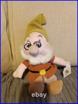 Disney's SNOW WHITE'S 7 DWARFS Lot (7) Beanie Plush Disney Theme Park Tags