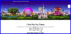 Disney world tickets, 3 X 2-Day Single Theme Park Tickets