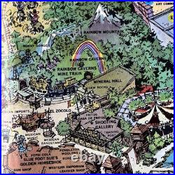 Disneyland 1958 Version B Theme Park Map Walt Disney Rare Folded