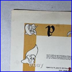 Disneyland 1958 Version B Theme Park Map Walt Disney Rare Folded
