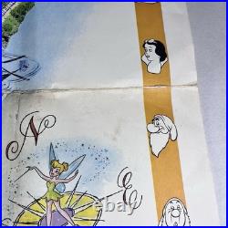 Disneyland 1958 Version B Theme Park Map Walt Disney Rare Folded