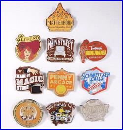 Disneyland 28 Twenty Eight and Main Mystery Pin Complete Set 10 with Chasers