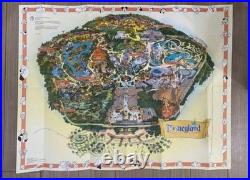 Disneyland 45th Anniversary Poster Disney Theme Park Map Vintage Wall Art 26x34