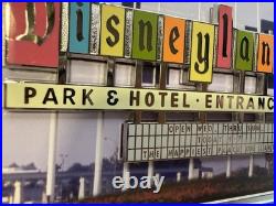 Disneyland 60th Anniversary Jumbo Pin LE 1000 Parks & Hotels Sign with Lithograph